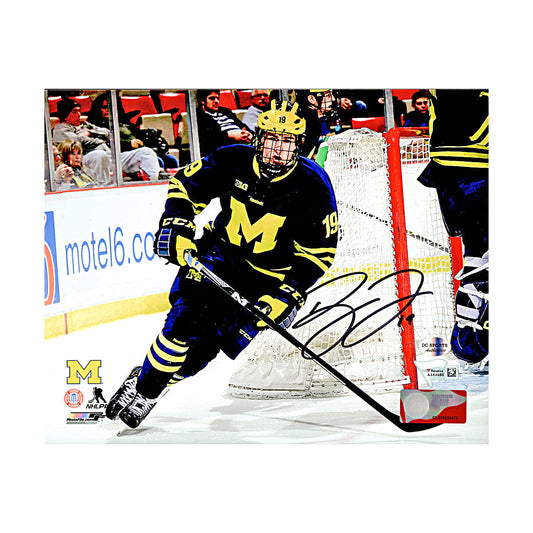 Dylan Larkin Autographed Signed Michigan Wolverines Hockey 8x10 Horizontal Photo (Fanatics Auth) - Front View