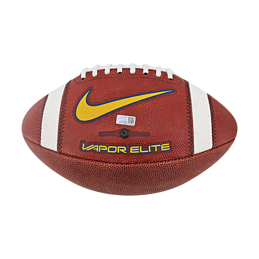 JJ McCarthy University of Michigan Autographed Team Issued Nike Vapor Elite Ball #29 Football (CX Auth) - Front View