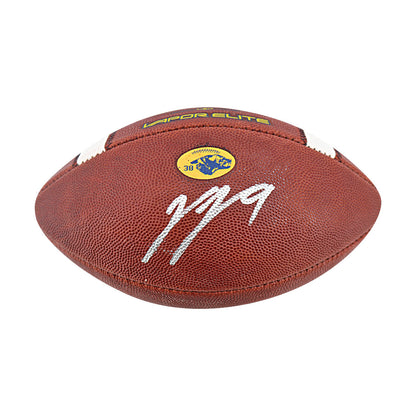 JJ McCarthy University of Michigan Autographed Team Issued Nike Vapor Elite Ball #38 Football (CX Auth) - Signature View