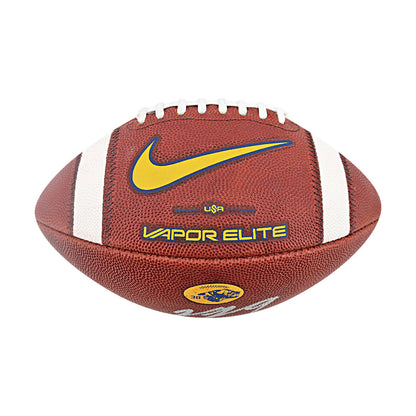 JJ McCarthy University of Michigan Autographed Team Issued Nike Vapor Elite Ball #38 Football (CX Auth) - Front View