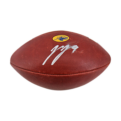 JJ McCarthy University of Michigan Autographed Team Issued Nike Vapor Elite Ball #67 Football (CX Auth) - Signature View