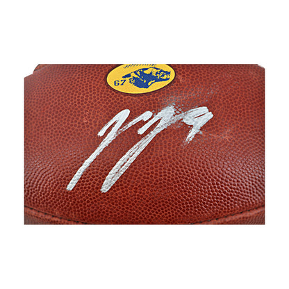 JJ McCarthy University of Michigan Autographed Team Issued Nike Vapor Elite Ball #67 Football (CX Auth) - Signature View 2