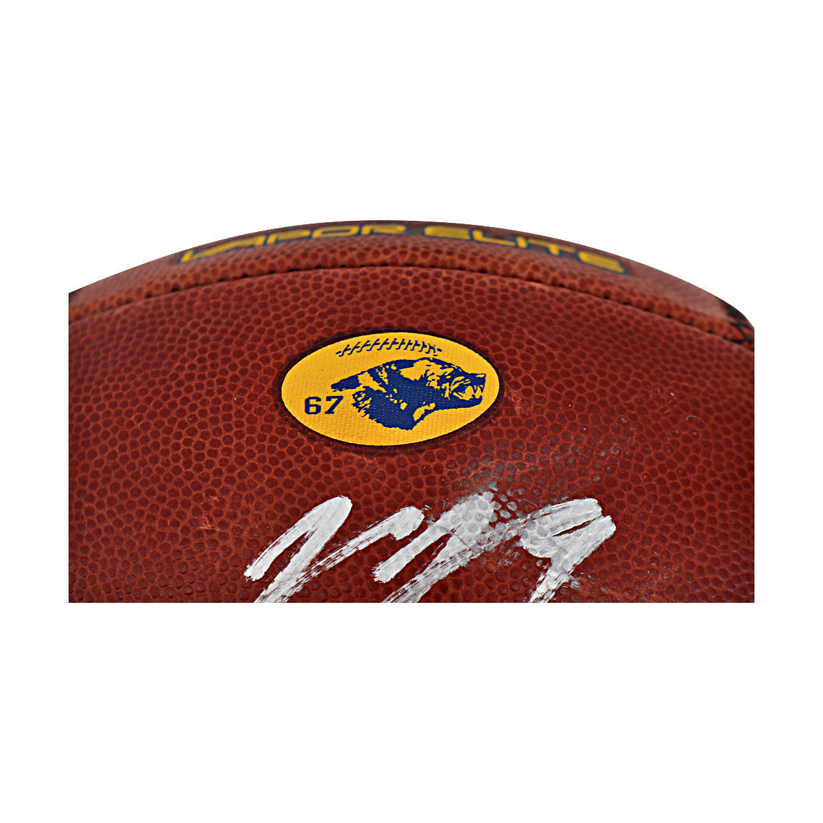 JJ McCarthy University of Michigan Autographed Team Issued Nike Vapor Elite Ball #67 Football (CX Auth) - Patch View