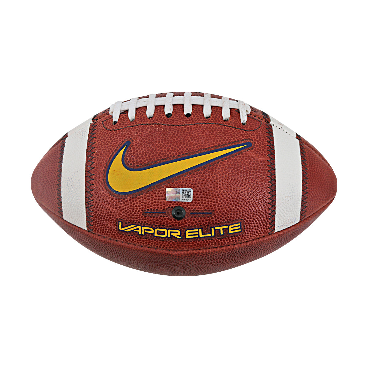 JJ McCarthy University of Michigan Autographed Team Issued Nike Vapor Elite Ball #67 Football (CX Auth) - Front View