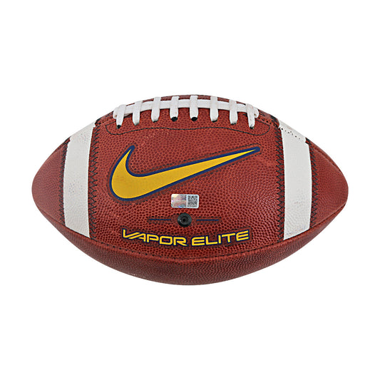 JJ McCarthy University of Michigan Autographed Team Issued Nike Vapor Elite Ball #67 Football (CX Auth) - Front View