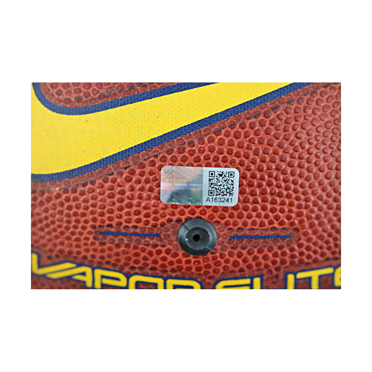 JJ McCarthy University of Michigan Autographed Team Issued Nike Vapor Elite Ball #67 Football (CX Auth) - Sticker View
