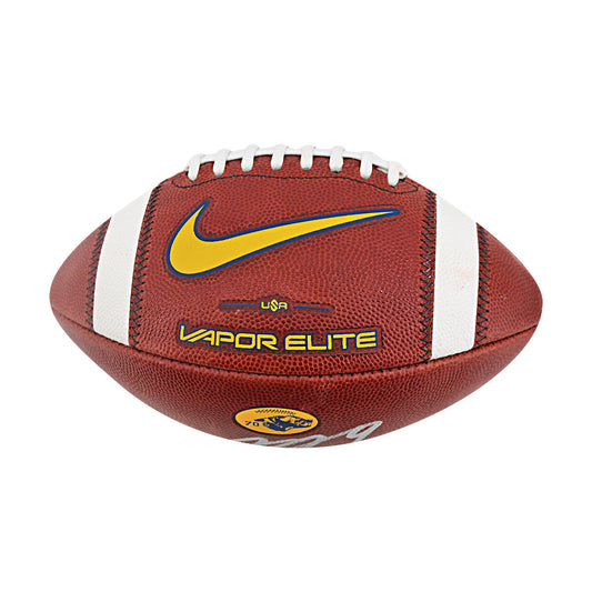 JJ McCarthy University of Michigan Autographed Team Issued Nike Vapor Elite Ball #70 Football (CX Auth) - Front View