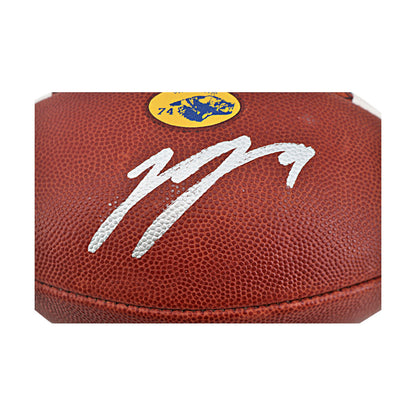 JJ McCarthy University of Michigan Autographed Team Issued Nike Vapor Elite Ball #74 Football (CX Auth) - Signature View 2