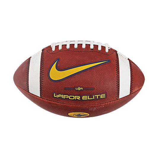 JJ McCarthy University of Michigan Autographed Team Issued Nike Vapor Elite Ball #74 Football (CX Auth) - Front View