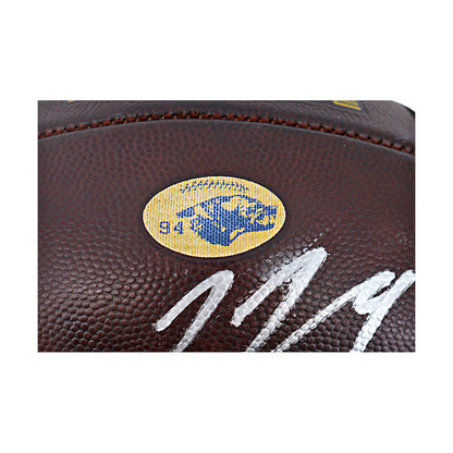 JJ McCarthy University of Michigan Autographed Team Issued Nike Vapor Elite Ball #94 Football (CX Auth) - Patch View