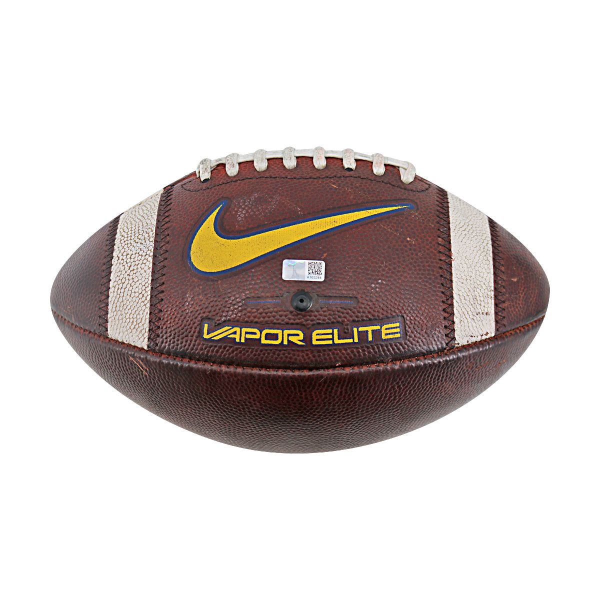 JJ McCarthy University of Michigan Autographed Team Issued Nike Vapor Elite Ball #94 Football (CX Auth) - Front View