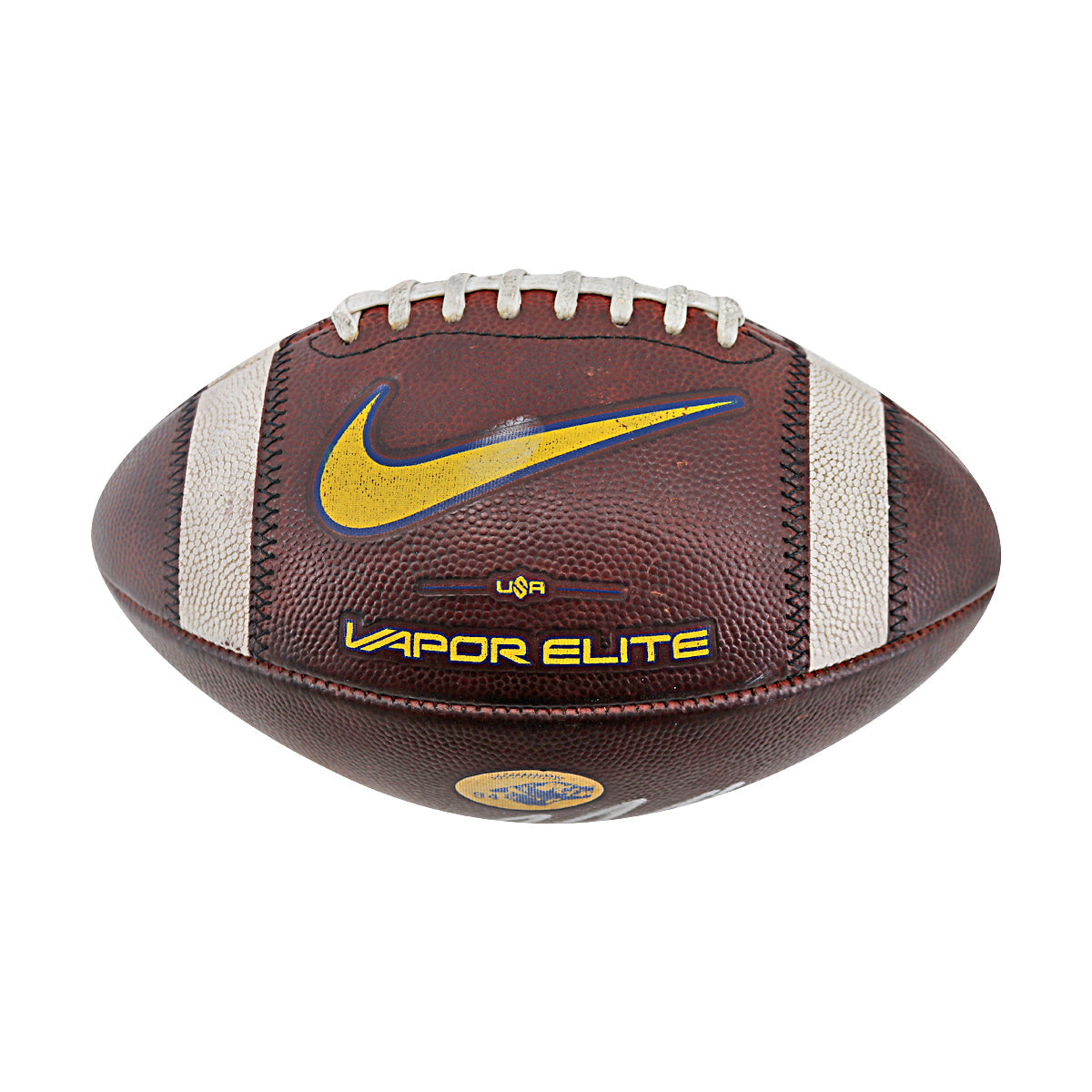JJ McCarthy University of Michigan Autographed Team Issued Nike Vapor Elite Ball #94 Football (CX Auth) - Front View