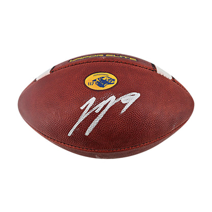 JJ McCarthy University of Michigan Autographed Team Issued Nike Vapor Elite Ball #117 Football (CX Auth) - Signature View