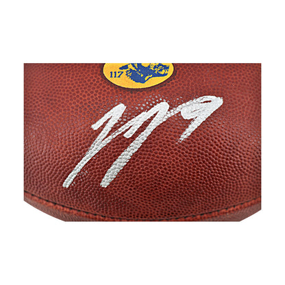 JJ McCarthy University of Michigan Autographed Team Issued Nike Vapor Elite Ball #117 Football (CX Auth) - Signature View 2
