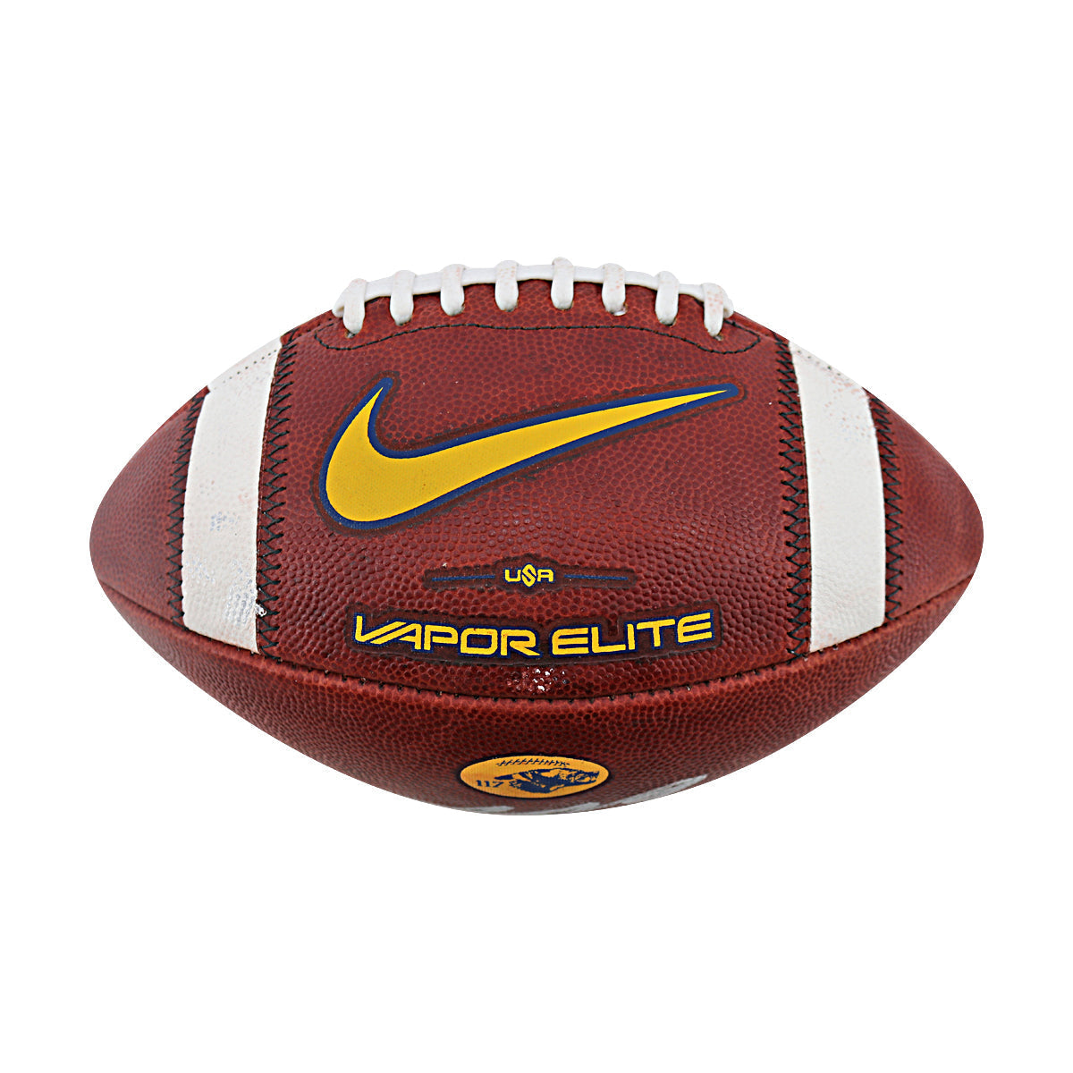 JJ McCarthy University of Michigan Autographed Team Issued Nike Vapor Elite Ball #117 Football (CX Auth) - Front View