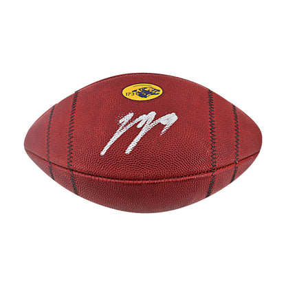JJ McCarthy University of Michigan Autographed Team Issued Nike Vapor Elite Ball #173 Football (CX Auth) - Signature View