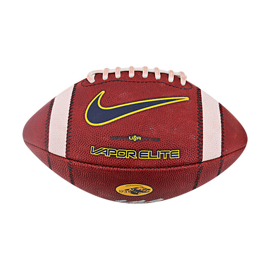 JJ McCarthy University of Michigan Autographed Team Issued Nike Vapor Elite Ball #173 Football (CX Auth) - Front View