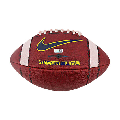 JJ McCarthy University of Michigan Autographed Team Issued Nike Vapor Elite Ball #173 Football (CX Auth) - Back  View