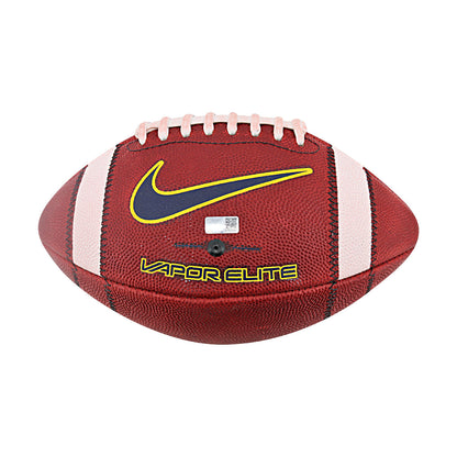 JJ McCarthy University of Michigan Autographed Team Issued Nike Vapor Elite Ball #174 Football (CX Auth) - Front View 2