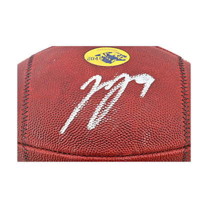JJ McCarthy University of Michigan Autographed Team Issued Nike Vapor Elite Ball #204 Football (CX Auth) - Signature View