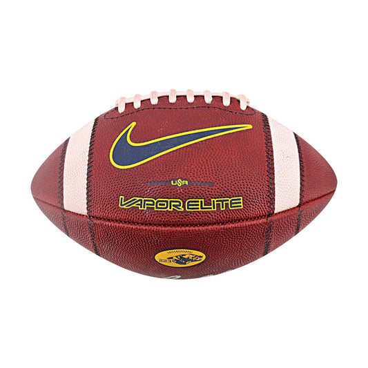 JJ McCarthy University of Michigan Autographed Team Issued Nike Vapor Elite Ball #223 Football (CX Auth) - Front View