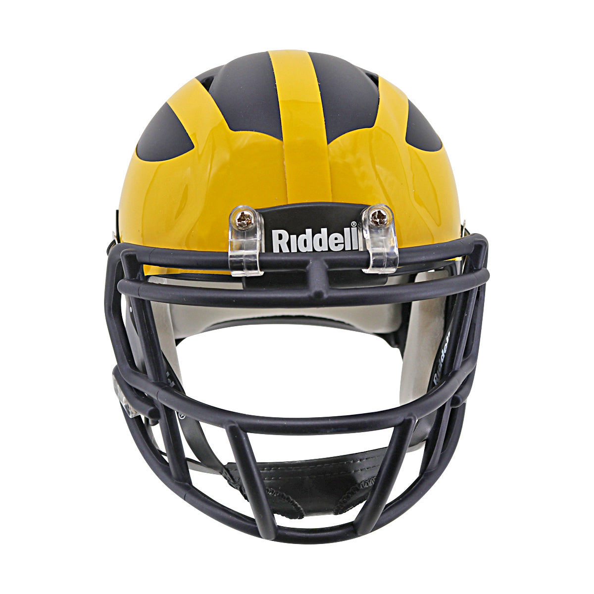 JJ McCarthy University of Michigan Autographed Riddell Mini Helmet (CX Auth) - Front View