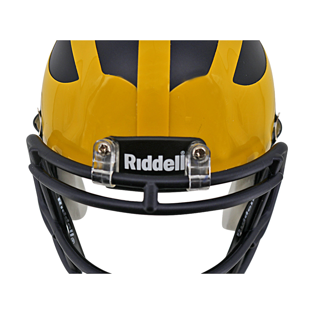 JJ McCarthy University of Michigan Autographed Riddell Mini Helmet (CX Auth) - Front View 2