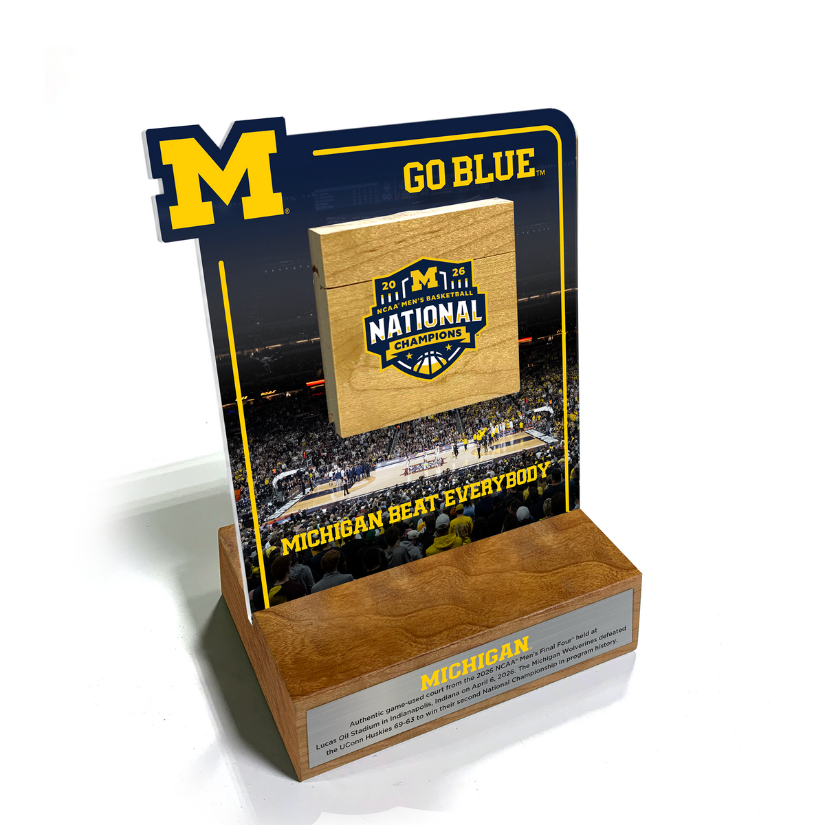 Michigan Wolverines 2026 NCAA® Men’s National Championship Arena Desk Frame
