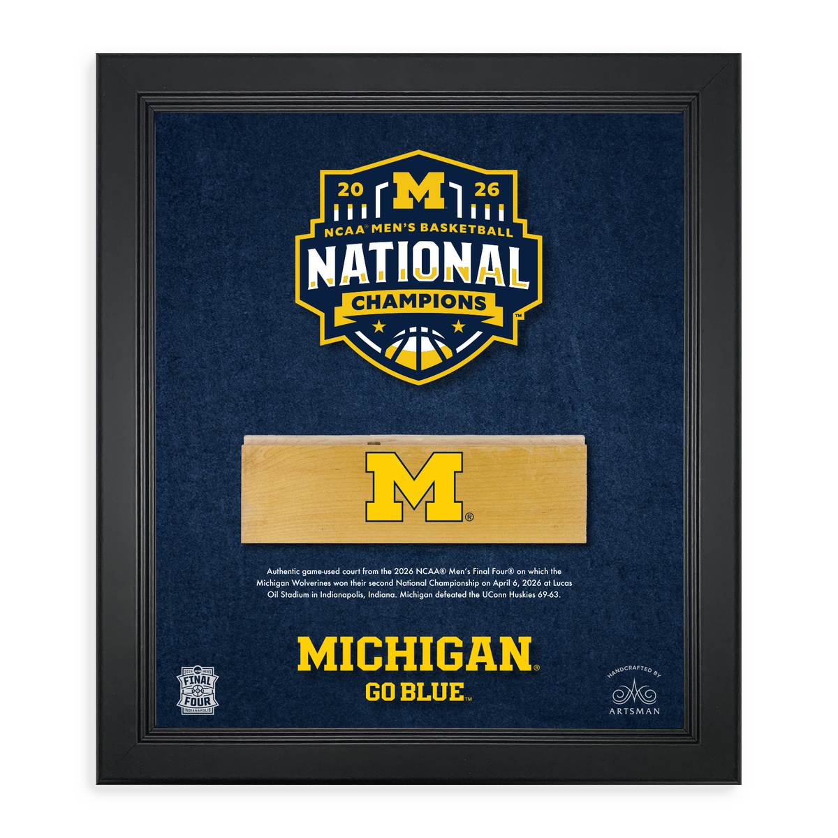 Michigan Wolverines 2026 NCAA® Men’s National Championship Frame - 15”x17”
