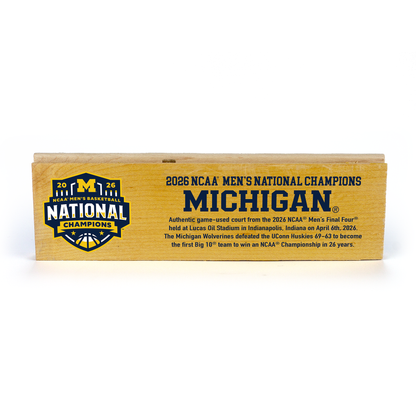 Michigan Wolverines 2026 NCAA® Men's National Championship Court Wood Block