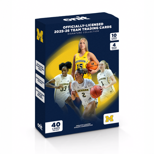 ONIT Michigan Wolverines Women's Basketball NIL Trading Card Value Box - Box View