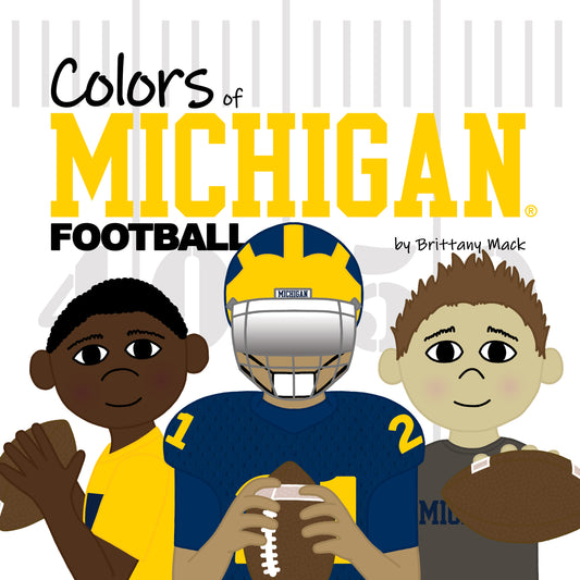 Michigan Wolverines Children's Coloring Football Book - Front View