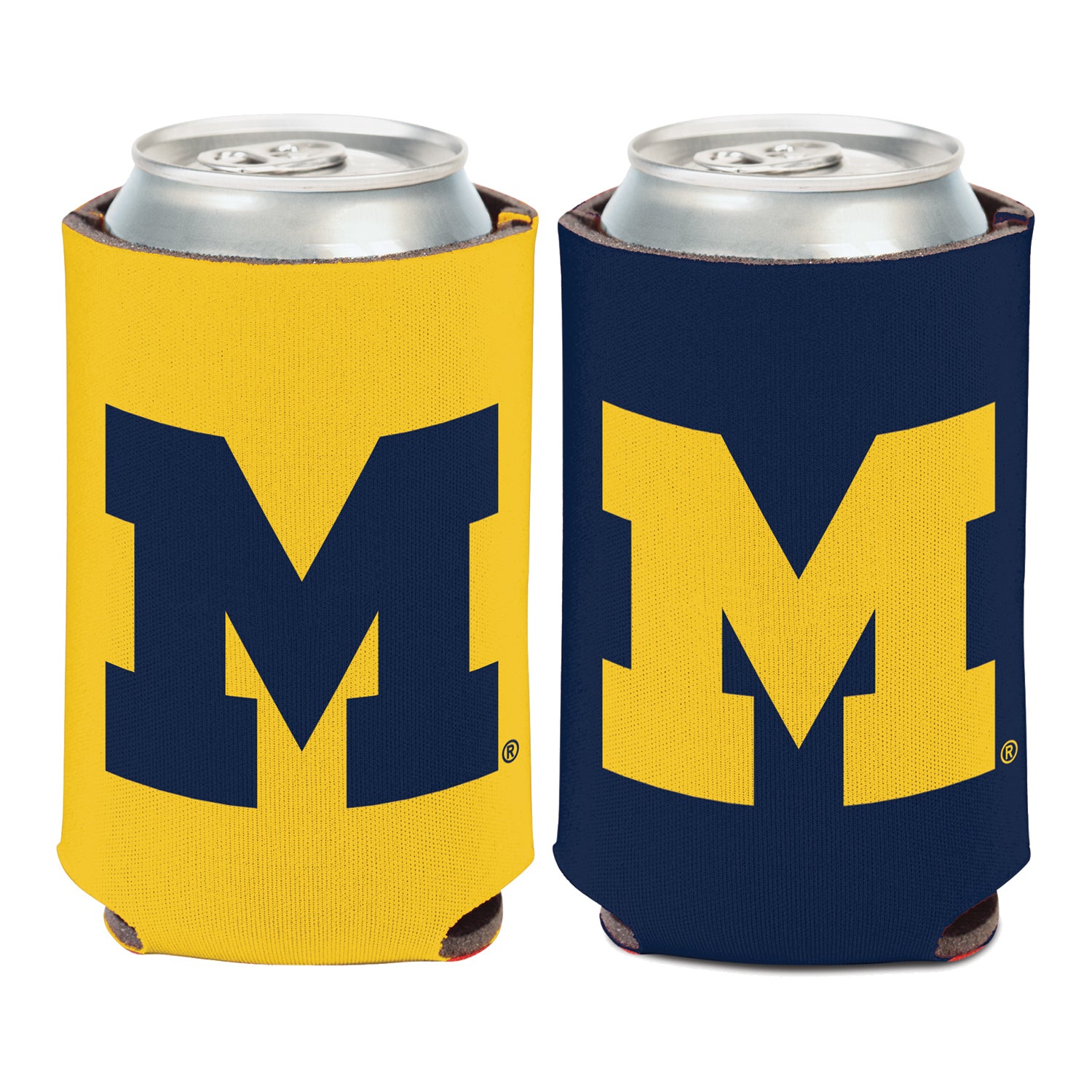 Michigan Wolverines Wincraft Primary M Yellow/Navy Coozie - Main View