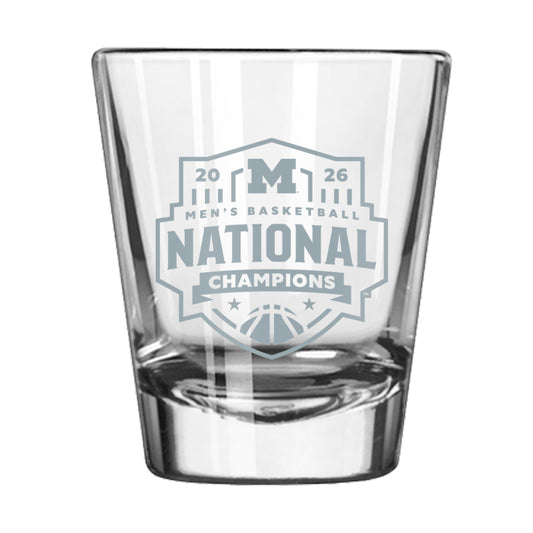 Michigan Wolverines Men's Basketball National Champions Shot Glass