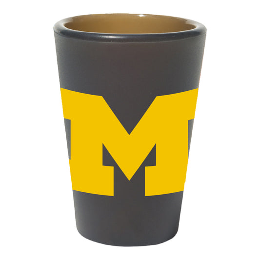 Michigan Wolverines Wincraft 1.5 oz. Sili Block M Shot Glass - Front View