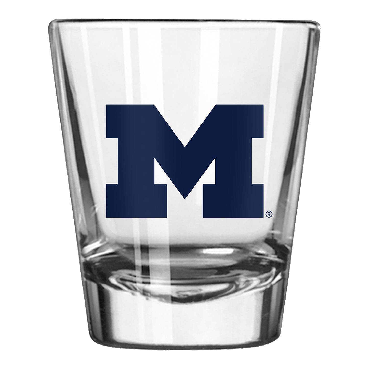 Michigan Wolverines Logo Brand 2 oz. Gameday Shot Glass - Front View