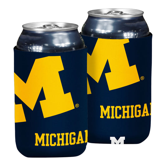 Michigan Wolverines Logo Brand Oversized Logo 12 Oz Coozie