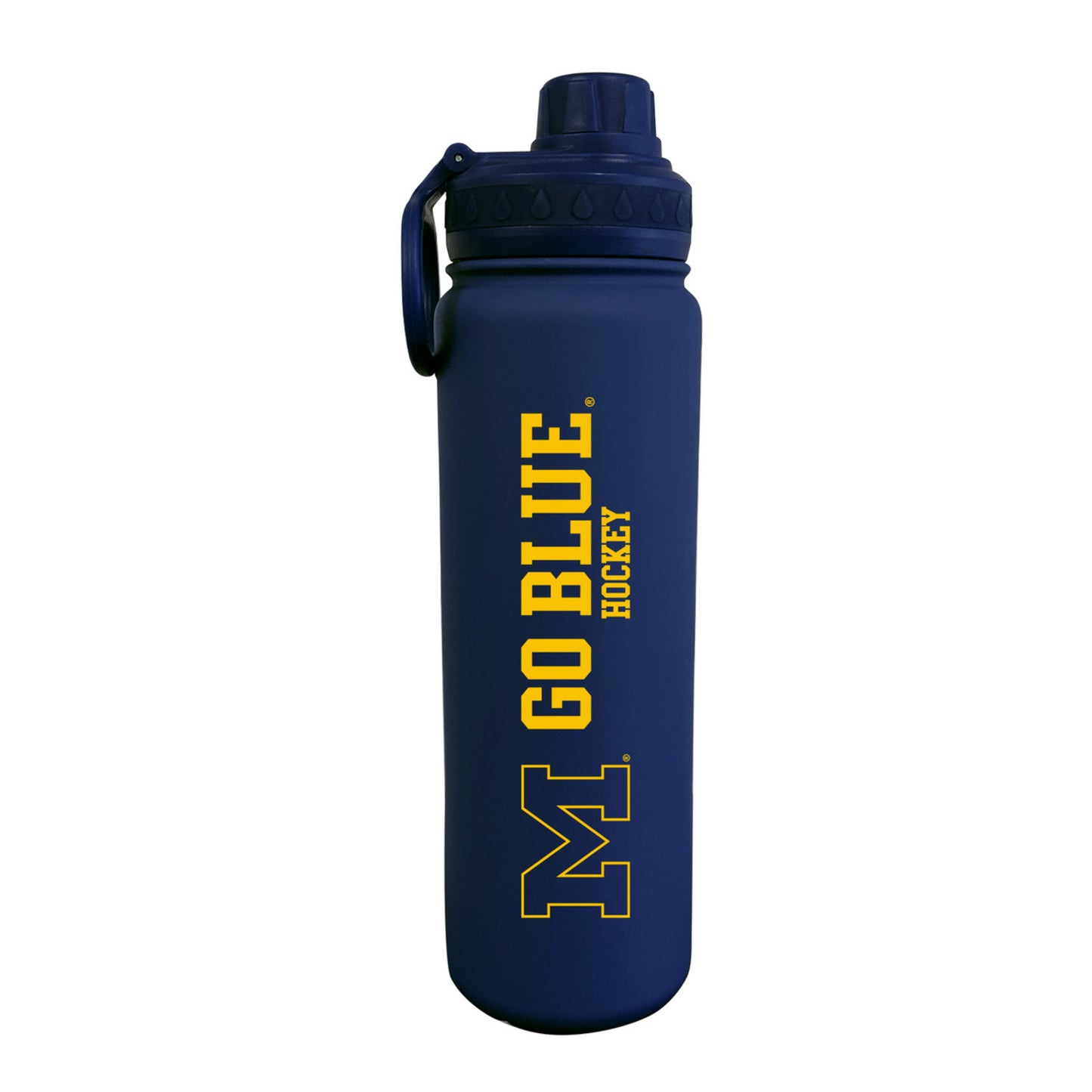 Michigan Wolverines Hockey Tumbler In Blue - Front View