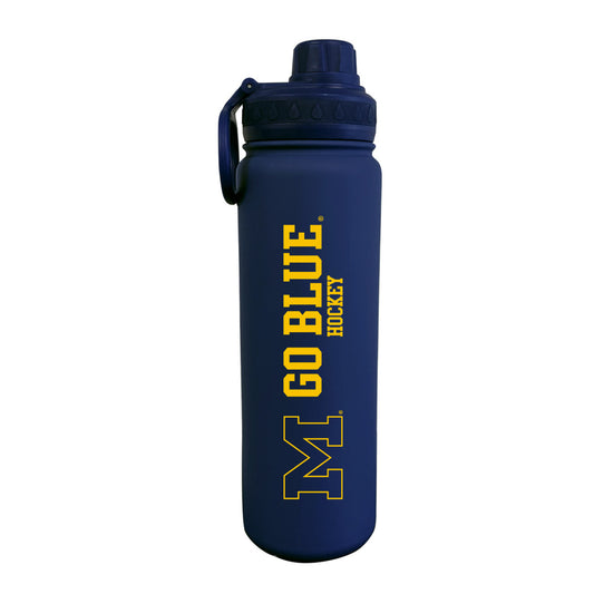 Michigan Wolverines Hockey Tumbler In Blue - Front View