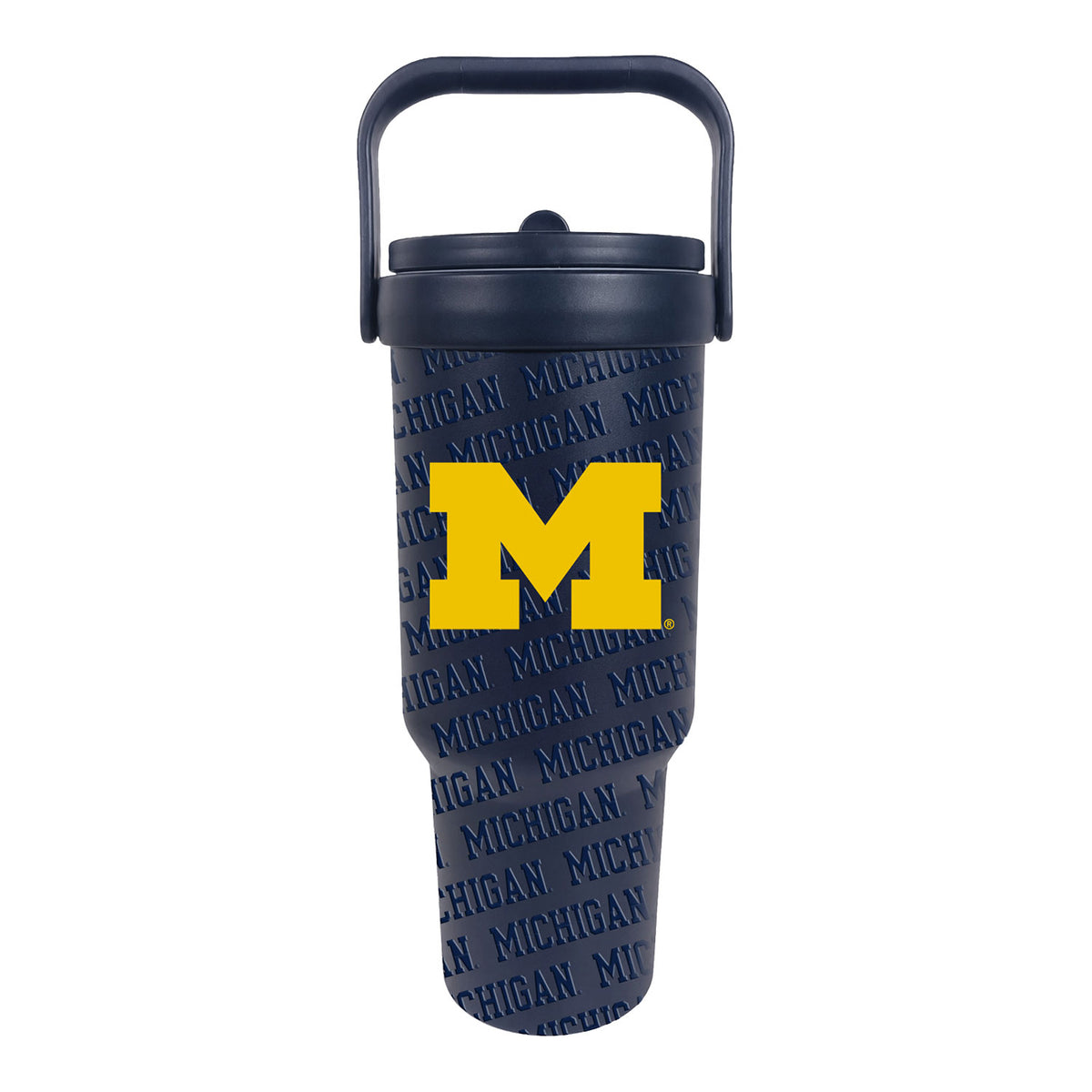 Michigan Wolverines Navy 40oz Tumbler with Handle