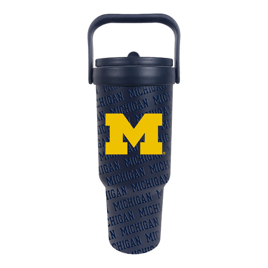 Michigan Wolverines Navy 40oz Tumbler with Handle