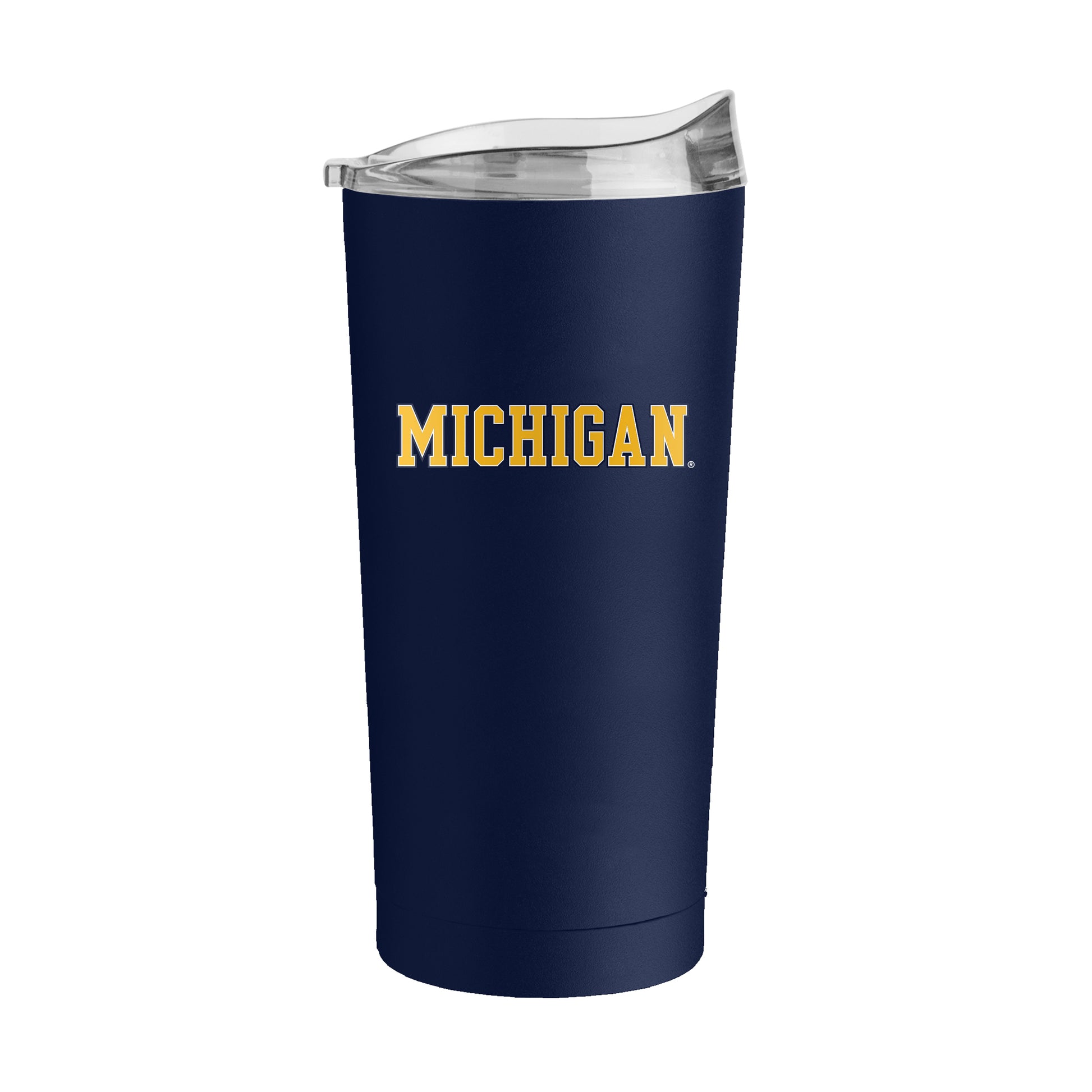 Michigan Wolverines Flipside Navy 20oz Tumbler - Wordmark View