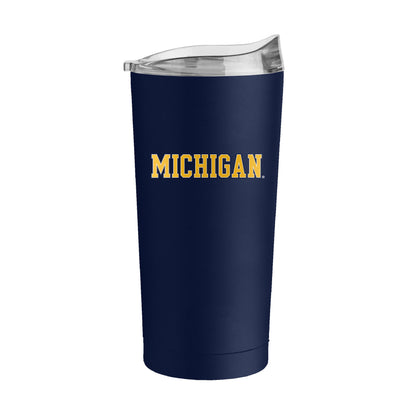 Michigan Wolverines Flipside Navy 20oz Tumbler - Wordmark View