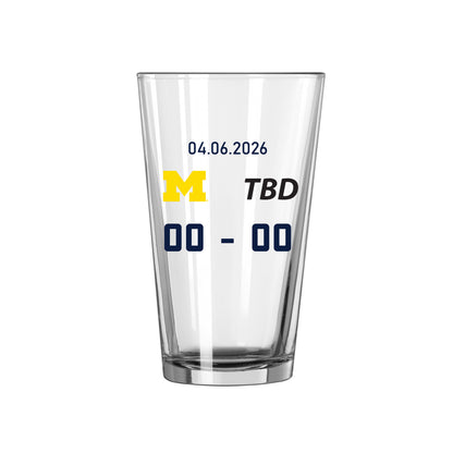 Michigan Wolverines Men's Basketball National Champions Score Pint Glass