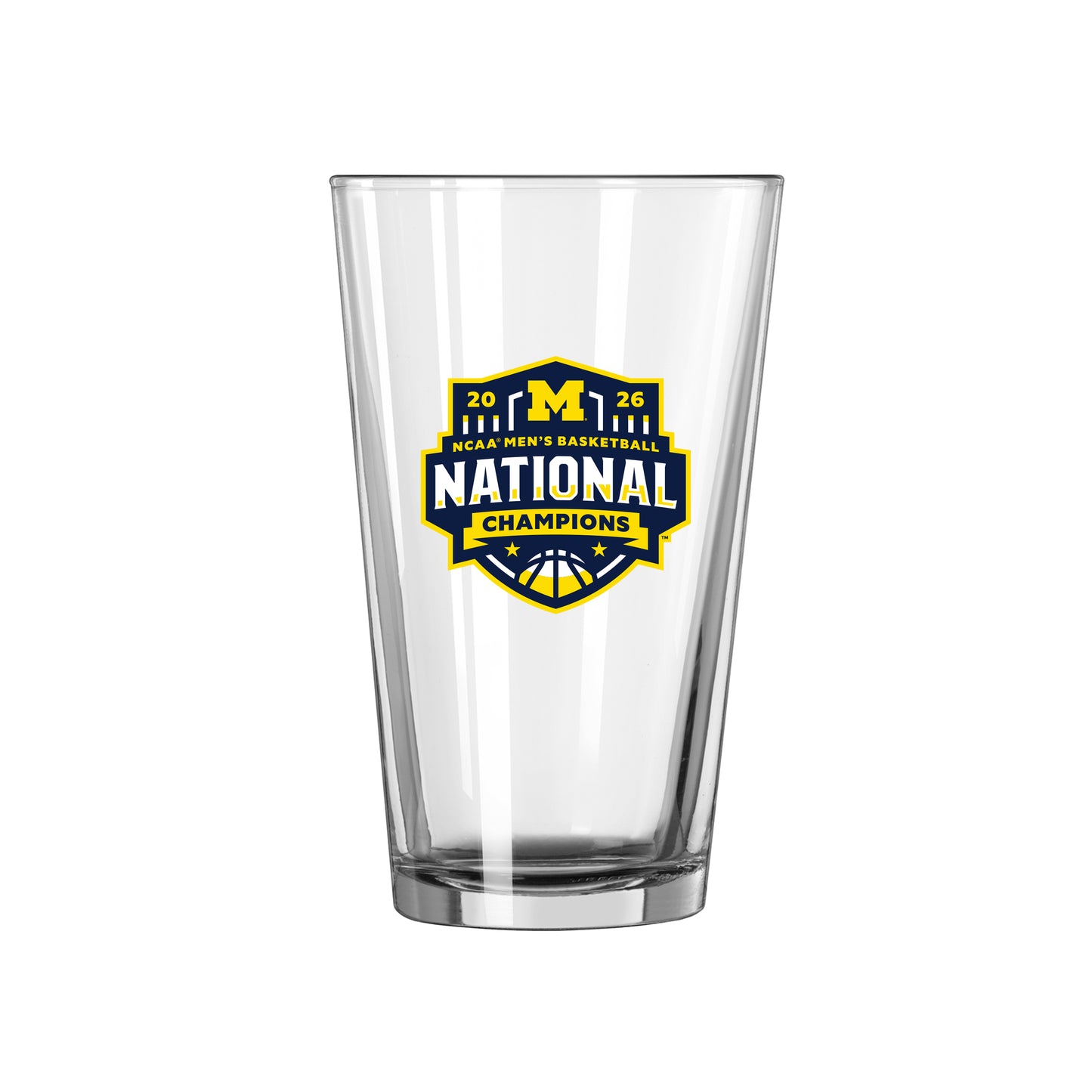Michigan Wolverines Men's Basketball National Champions Score Pint Glass