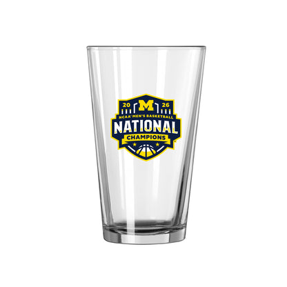 Michigan Wolverines Men's Basketball National Champions Score Pint Glass