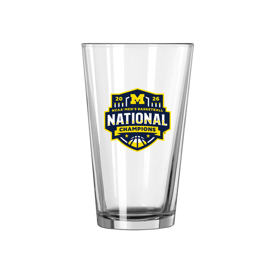 Michigan Wolverines Men's Basketball National Champions Score Pint Glass