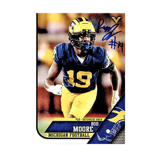 Rod Moore Michigan Wolverines Autographed Signed 2023 Valiant Trading Card (CX Champions Circle LOA) - Front View
