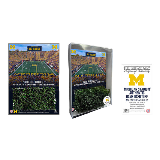 University of Michigan Game-Used Turf Acrylic Magnet