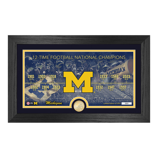 University of Michigan Timeline Bronze Coin Pano Photo Mint - Front View